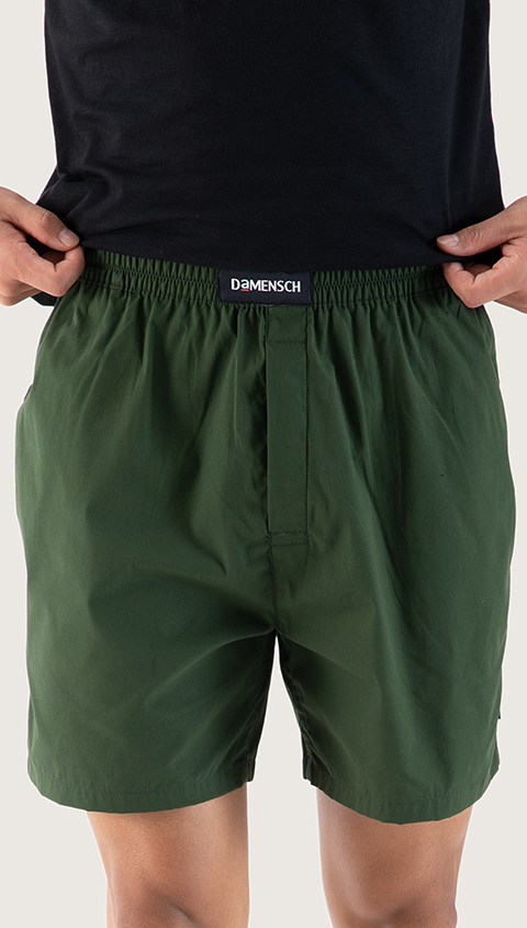 Damensch Solid Men Green Casual Shorts - Buy Damensch Solid Men